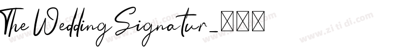 The Wedding Signatur字体转换